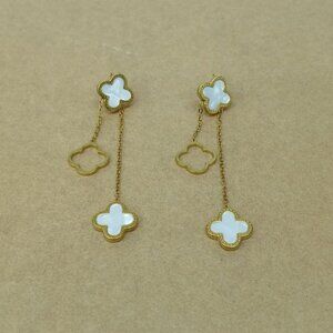 Stainless steel earrings , New with tags , color gold and black